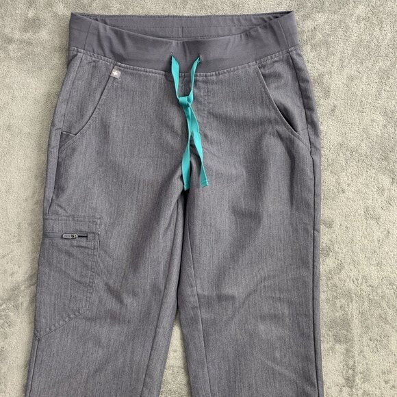Figs Scrub Pants Womens XS Petite Zamora Jogger Nurse Workwear Graphite Medical - Picture 9 of 16